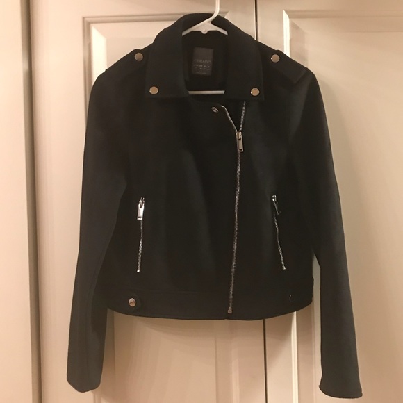 primark black suede jacket